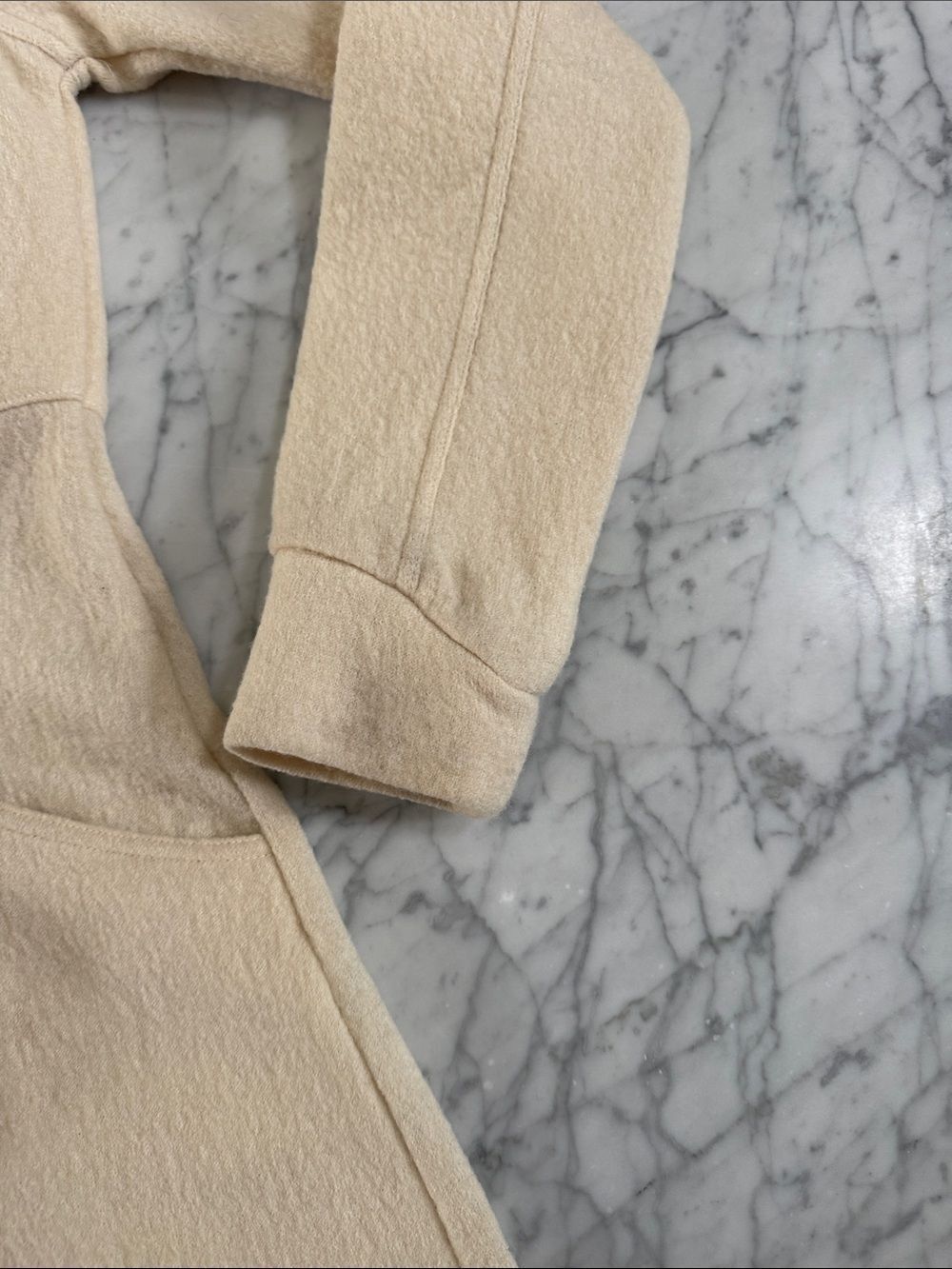 Mountain Khakis Women's Long Hooded Jacket Merino Wool Cream Size S - Picture 11 of 11